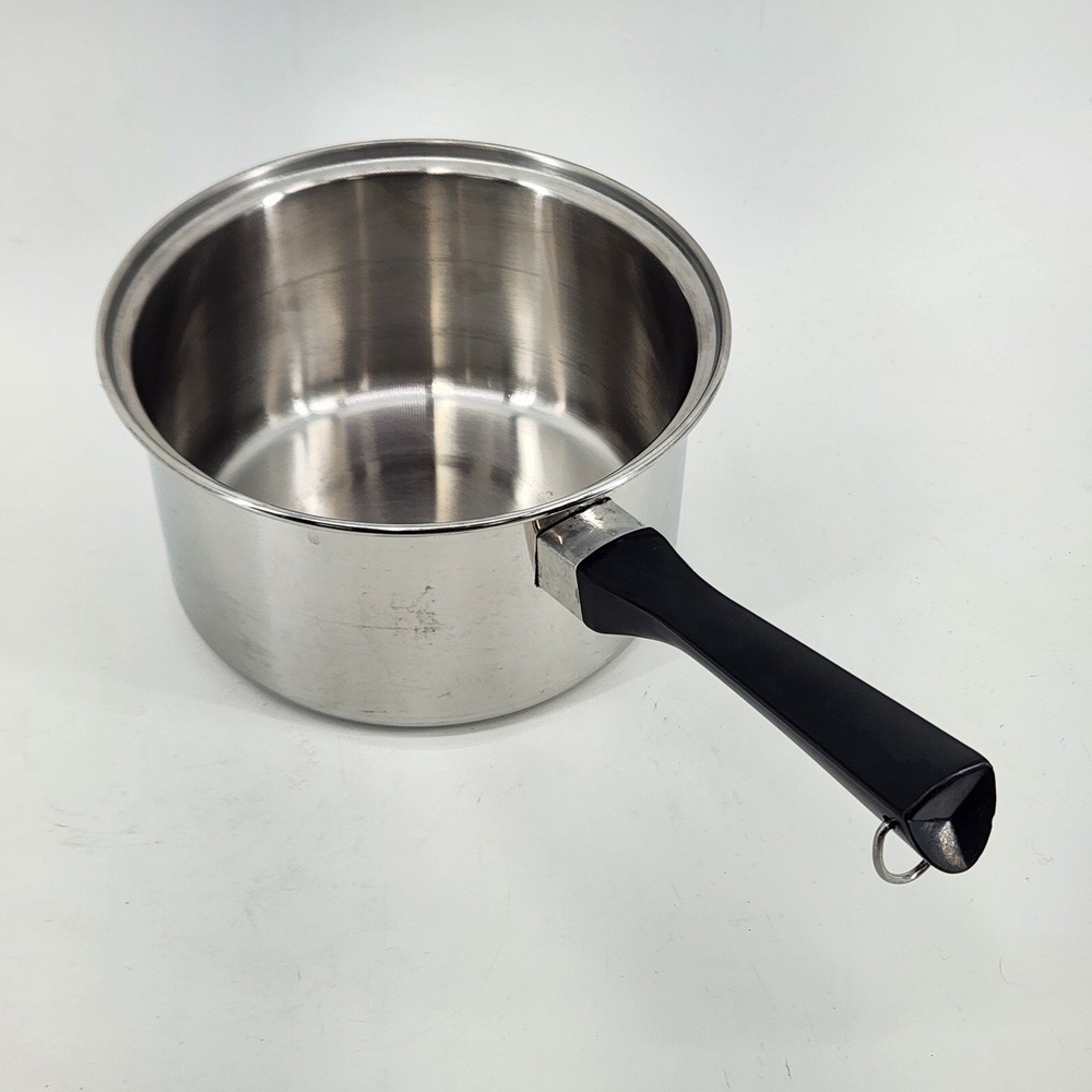 Vintage JCPenney Fashion Manor Saucepan 8 Inch Stainless Steel USA